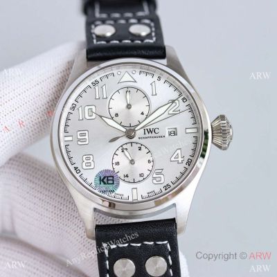 Swiss Made Replica IWC Big Pilot's TWF Cal.69355 Black Leather Strap